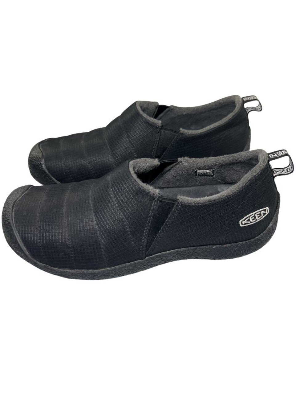Keen Howser 2 Mens Black Slip On Slippers Quilted Fleece Lined Size 10 Casual